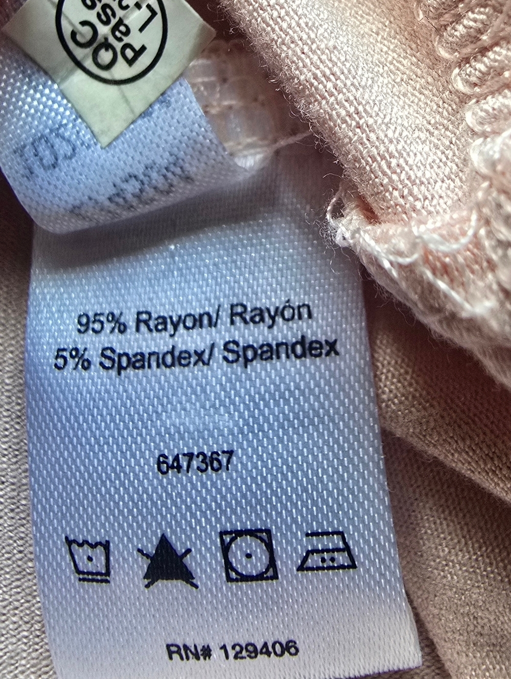 NWOT VENUS Light pink long-sleeved top Button Down Tie Front Womans Small - Picture 9 of 11